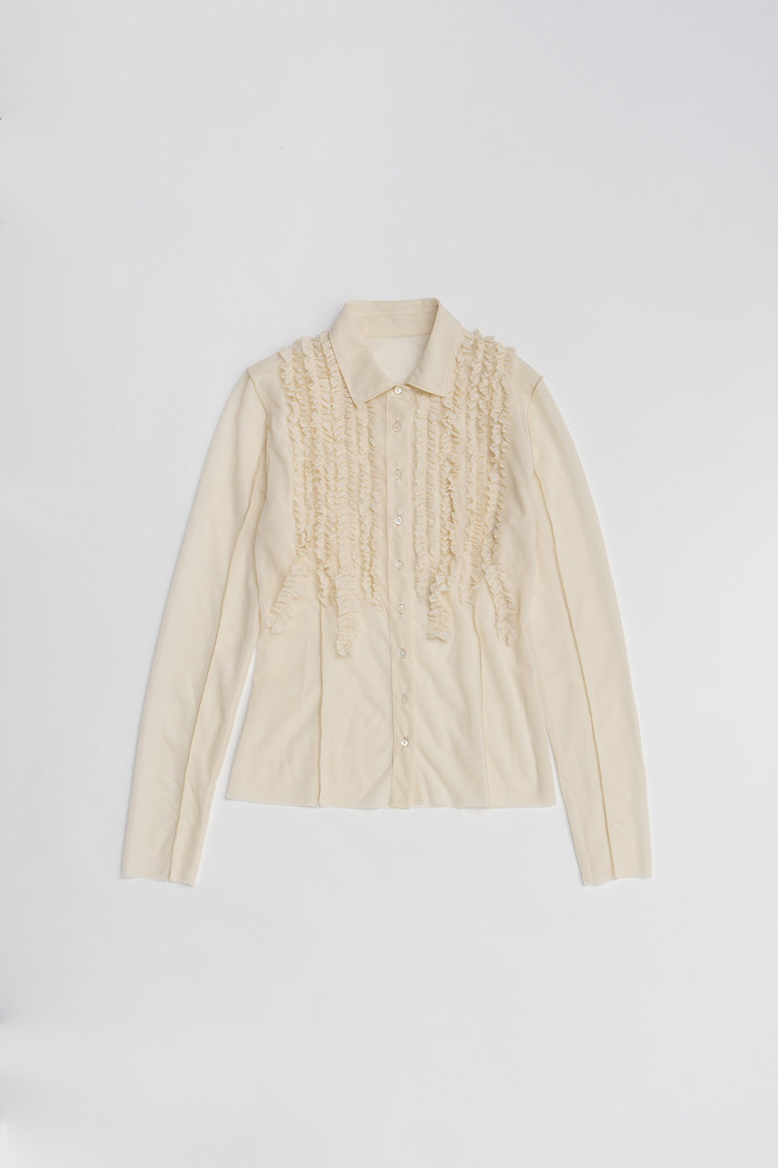 フリルジャージーシャツ