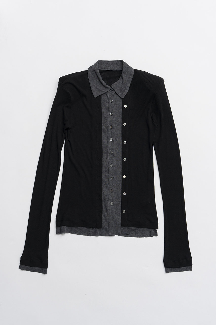 プランク プロジェクト/PRANK PROJECTの【予約販売】ダブルフロントジャージーシャツ(BLK(ブラック)/31261415903)