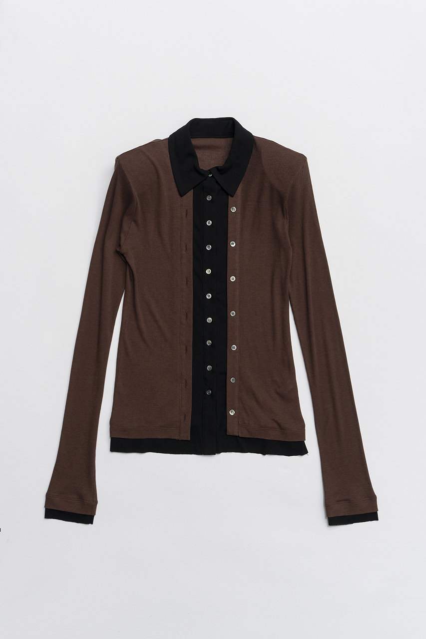 プランク プロジェクト/PRANK PROJECTの【予約販売】ダブルフロントジャージーシャツ(BRN(ブラウン)/31261415903)