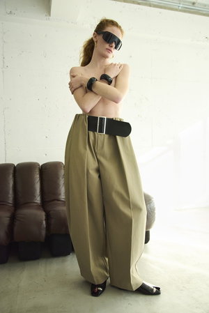 プランク プロジェクト/PRANK PROJECTの【予約販売】ハイウエストベルトタックパンツ(110600/110601)