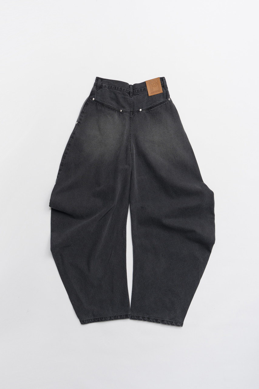 PRANK PROJECT(プランク プロジェクト)｜ドレープデニムパンツ/BLK