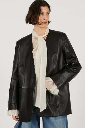 プランク プロジェクト/PRANK PROJECTの【予約販売】ラムレザーノーカラージャケット(110800/110801)