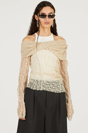 プランク プロジェクト/PRANK PROJECTの【予約販売】オフショルダーレイヤードトップ