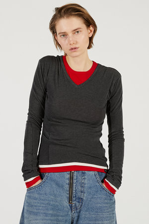 プランク プロジェクト/PRANK PROJECTの【予約販売】ダブルネックレイヤードトップ(110700/110703)