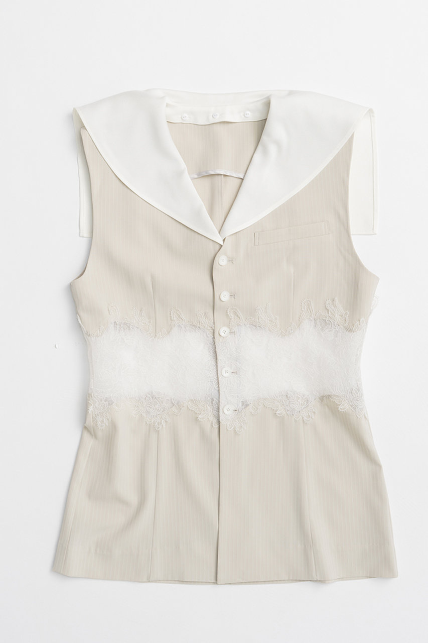 プランク プロジェクト/PRANK PROJECTのレースコンビセーラージレ / Lace Combo Sailor Gilet(BGE(ベージュ)/31261115906)