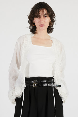 プランク プロジェクト/PRANK PROJECTの【予約販売】ドットジャガードレースカーディガン / Dot Jacquard Lace Cardigan(110300/110303)