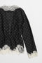 【予約販売】ドットジャガードレースカーディガン / Dot Jacquard Lace Cardigan プランク プロジェクト/PRANK PROJECT