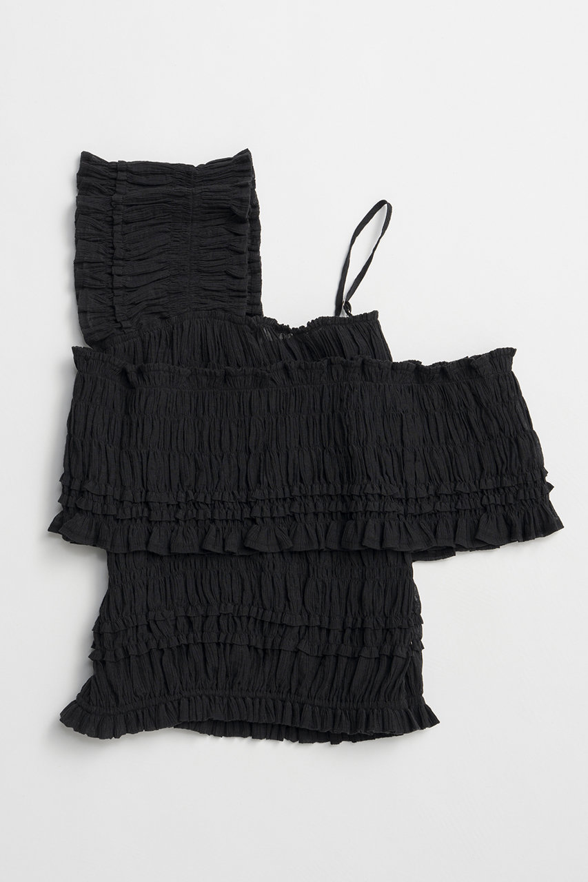プランク プロジェクト/PRANK PROJECTの【予約販売】クレープシャーリングトップス / Crepe Shirring Top(BLK(ブラック)/31261315909)