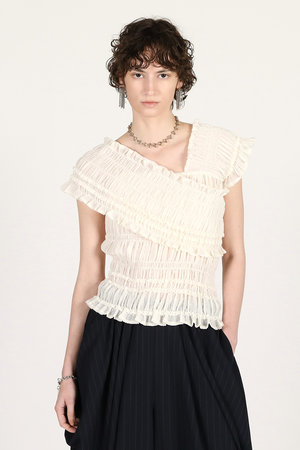 プランク プロジェクト/PRANK PROJECTの【予約販売】クレープシャーリングトップス / Crepe Shirring Top(110400/110402)