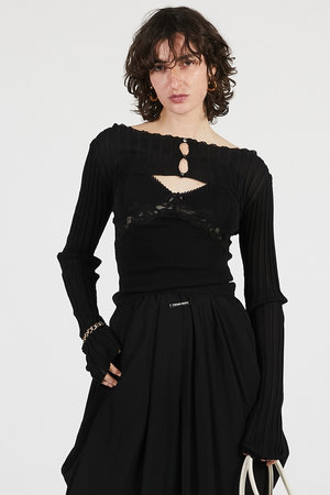 プランク プロジェクト/PRANK PROJECTの2WAYシアーリブボレロ / 2WAY Sheer Rib Bolero(110400/110402)