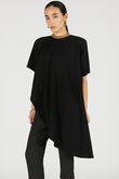ショルダーパッドアシメケープTシャツ / Shoulder Pad Asymmetrical Cape T-Shirt