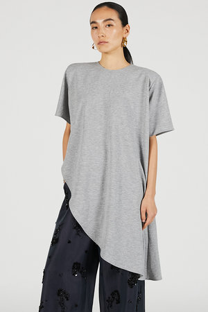 プランク プロジェクト/PRANK PROJECTの【予約販売】ショルダーパッドアシメケープTシャツ / Shoulder Pad Asymmetrical Cape T-Shirt(110100/110102)