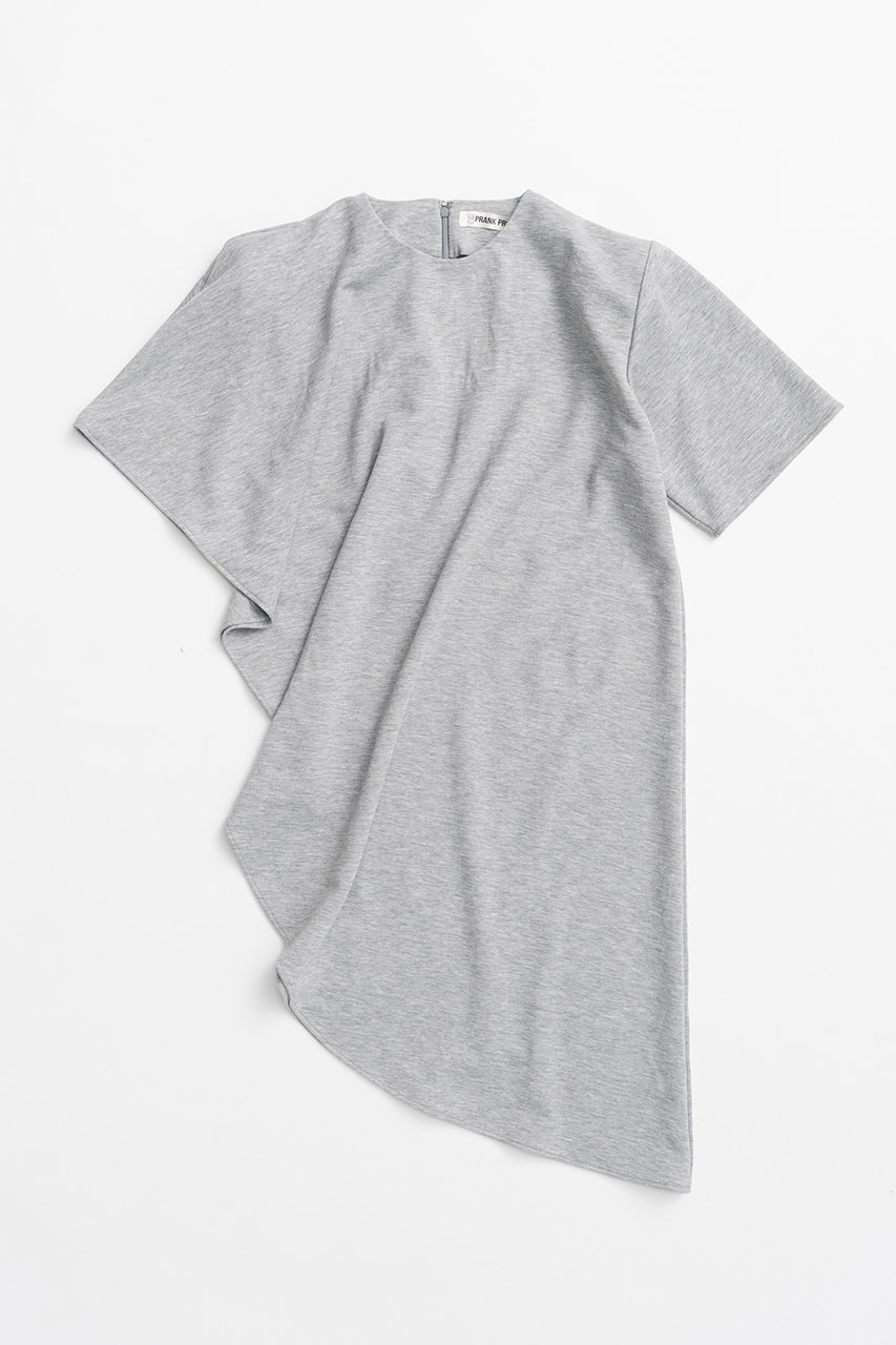 プランク プロジェクト/PRANK PROJECTの【予約販売】ショルダーパッドアシメケープTシャツ / Shoulder Pad Asymmetrical Cape T-Shirt(GRY(グレー)/31261415103)