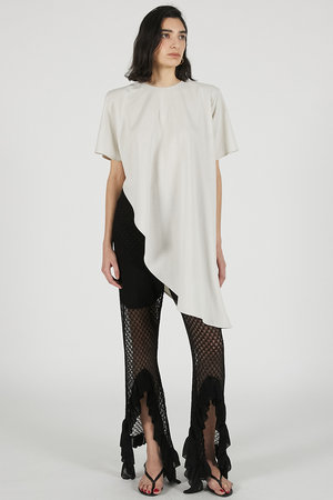 プランク プロジェクト/PRANK PROJECTの【予約販売】ショルダーパッドアシメケープTシャツ / Shoulder Pad Asymmetrical Cape T-Shirt(110100/110102)