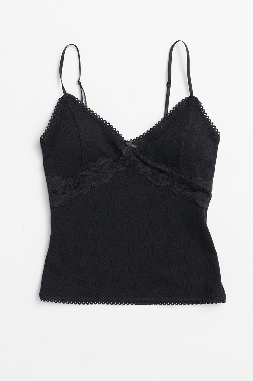 プランク プロジェクト/PRANK PROJECTの【予約販売】アイレットレースカップインキャミ / Eyelet Lace Cup-In Cami(BLK(ブラック)/31261415907)