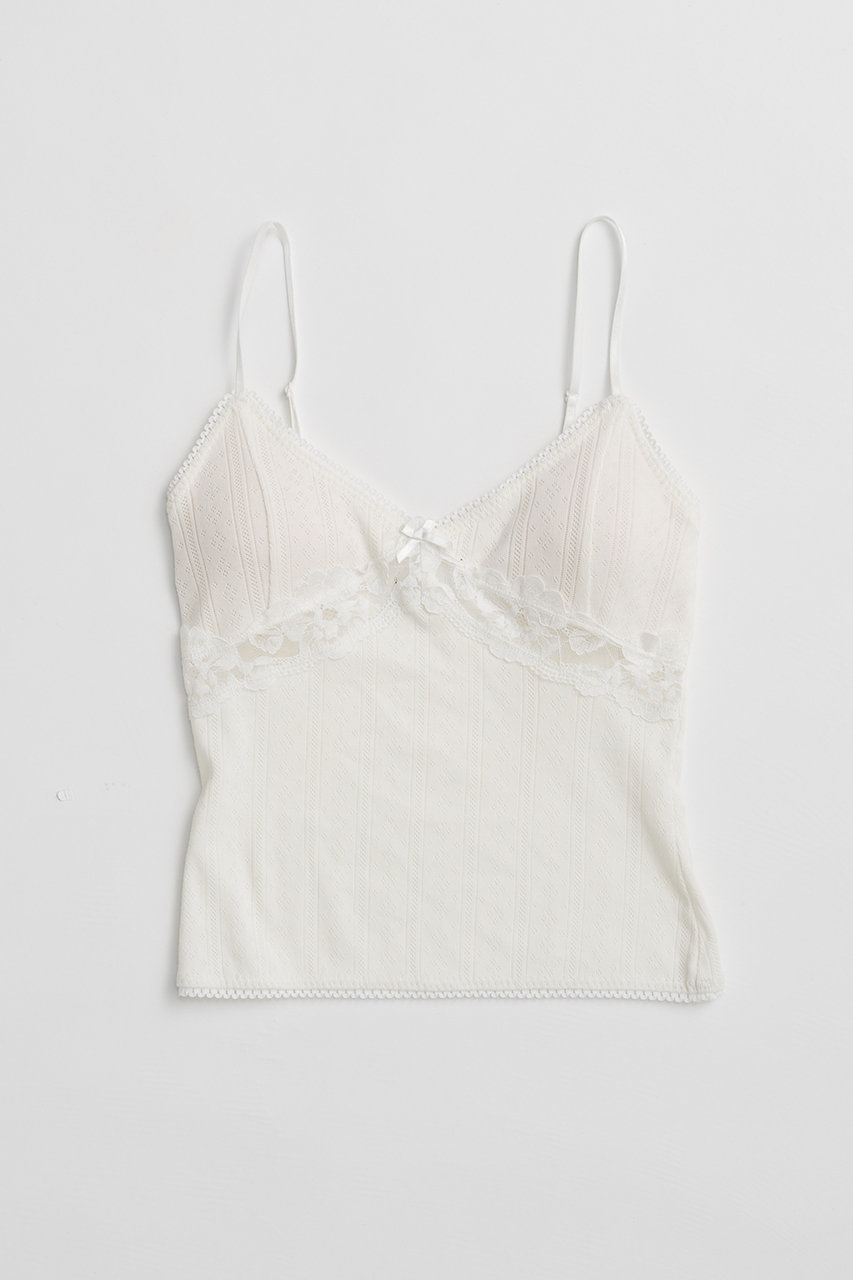 プランク プロジェクト/PRANK PROJECTの【予約販売】アイレットレースカップインキャミ / Eyelet Lace Cup-In Cami(WHT(ホワイト)/31261415907)