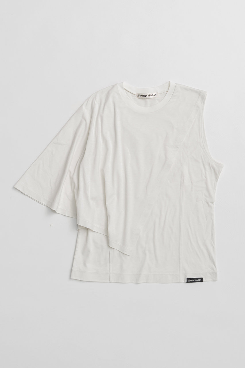 プランク プロジェクト/PRANK PROJECTの【予約販売】アシンメトリーケープTEE / Asymmetrical Cape T-Shirt(WHT(ホワイト)/31261415908)