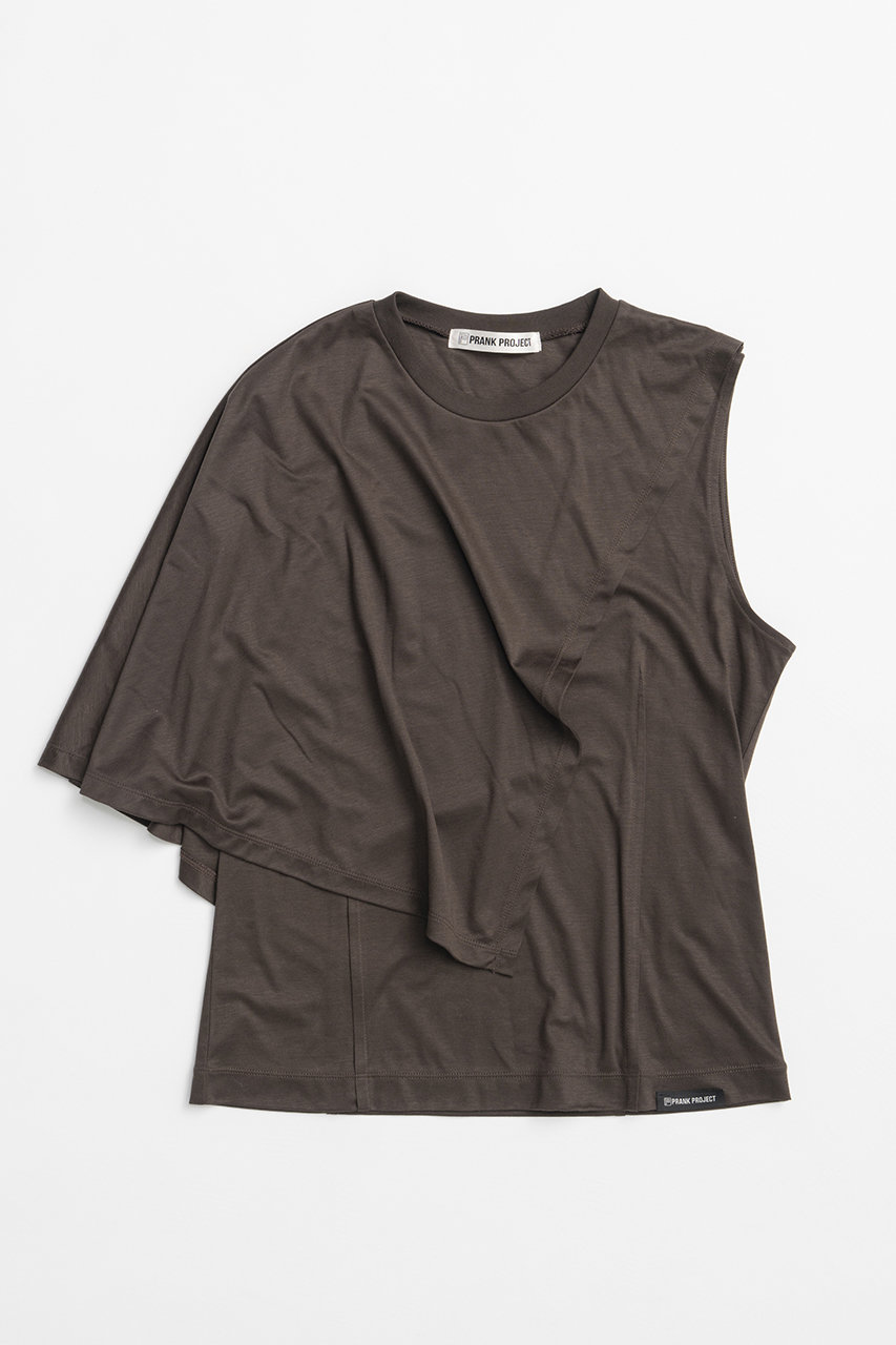 プランク プロジェクト/PRANK PROJECTの【予約販売】アシンメトリーケープTEE / Asymmetrical Cape T-Shirt(BRN(ブラウン)/31261415908)