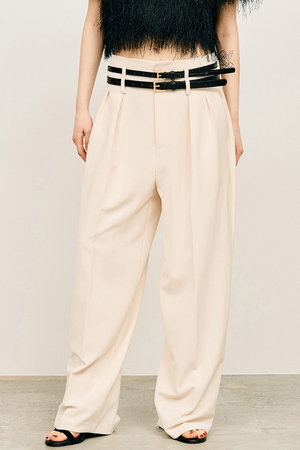 プランク プロジェクト/PRANK PROJECTの【予約販売】ダブルベルトスラックス / Double Belt Slacks(110600/110601)