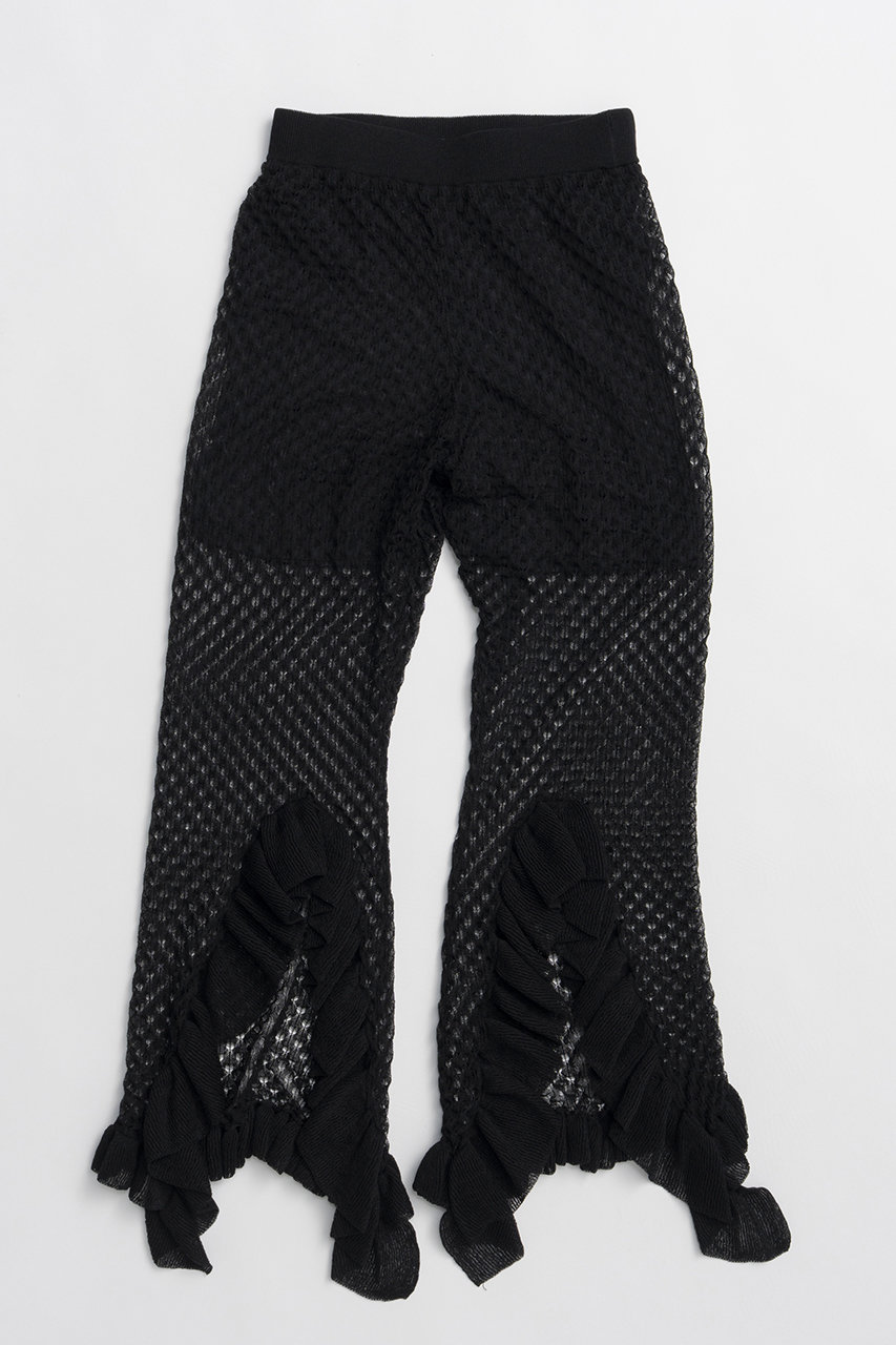 プランク プロジェクト/PRANK PROJECTの【予約販売】シアーニットフリルパンツ / Sheer Knit Frill Pants(BLK(ブラック)/31261465404)