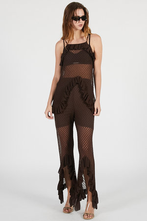 プランク プロジェクト/PRANK PROJECTの【予約販売】シアーニットフリルパンツ / Sheer Knit Frill Pants(110600/110601)