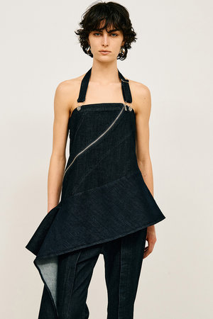 プランク プロジェクト/PRANK PROJECTの【予約販売】アシンメトリーデニムチュニック / Asymmetrical Denim Tunic