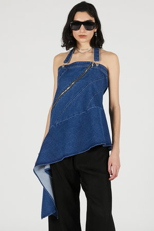 プランク プロジェクト/PRANK PROJECTの【予約販売】アシンメトリーデニムチュニック / Asymmetrical Denim Tunic