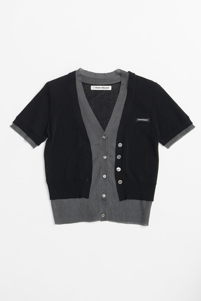 プランク プロジェクト/PRANK PROJECTの【予約販売】ダブルフロントニットカーデ / Double Front Knit Cardigan(BLK(ブラック)/31261365904)