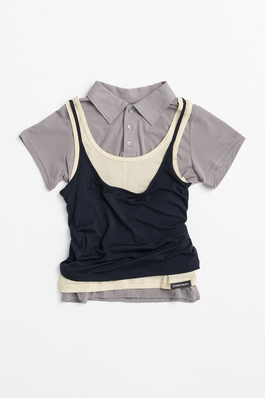 プランク プロジェクト/PRANK PROJECTの【予約販売】レイヤードポロシャツ / Layered Polo Shirt(GRY(グレー)/31261416106)