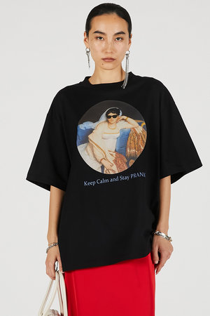 プランク プロジェクト/PRANK PROJECTのKeep Calm and Stay プリントTシャツ / Art Graphic Oversized T-shirt(110100/110102)