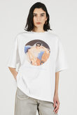 Keep Calm and Stay プリントTシャツ / Art Graphic Oversized T-shirt