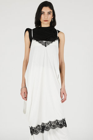 プランク プロジェクト/PRANK PROJECTの横向きレースワンピースパンツ / Slip Dress Layered Pants(110600/110601)