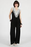 ディープVネックレースオールインワン / Deep V-Neck Lace All-In-One