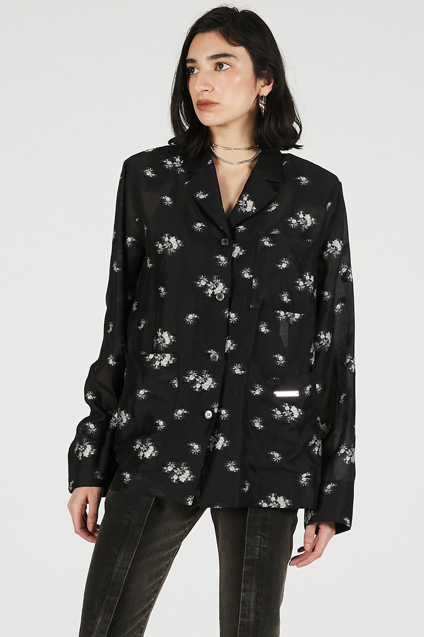 プランク プロジェクト/PRANK PROJECTの【予約販売】フラワージャガードラウンジシャツ / Flower Jacquard Lounge Shirt(C.GRY(チャコールグレー)/31261316108)