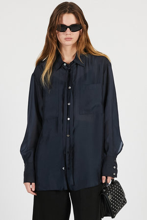 プランク プロジェクト/PRANK PROJECTの【予約販売】シアーボウタイシャツ / Sheer Bow Tie Shirt(110400/110402)
