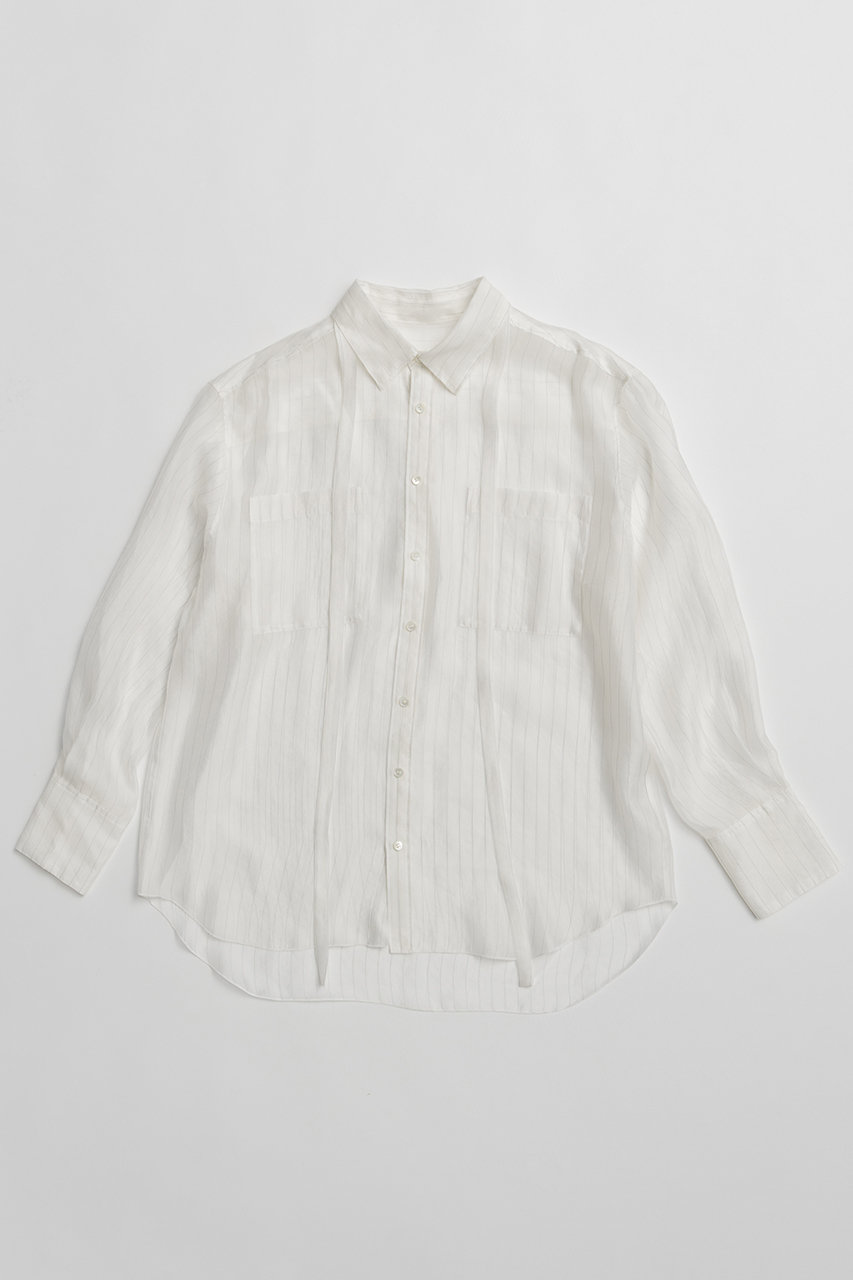 プランク プロジェクト/PRANK PROJECTの【予約販売】シアーボウタイシャツ / Sheer Bow Tie Shirt(WHT(ホワイト)/31261316110)