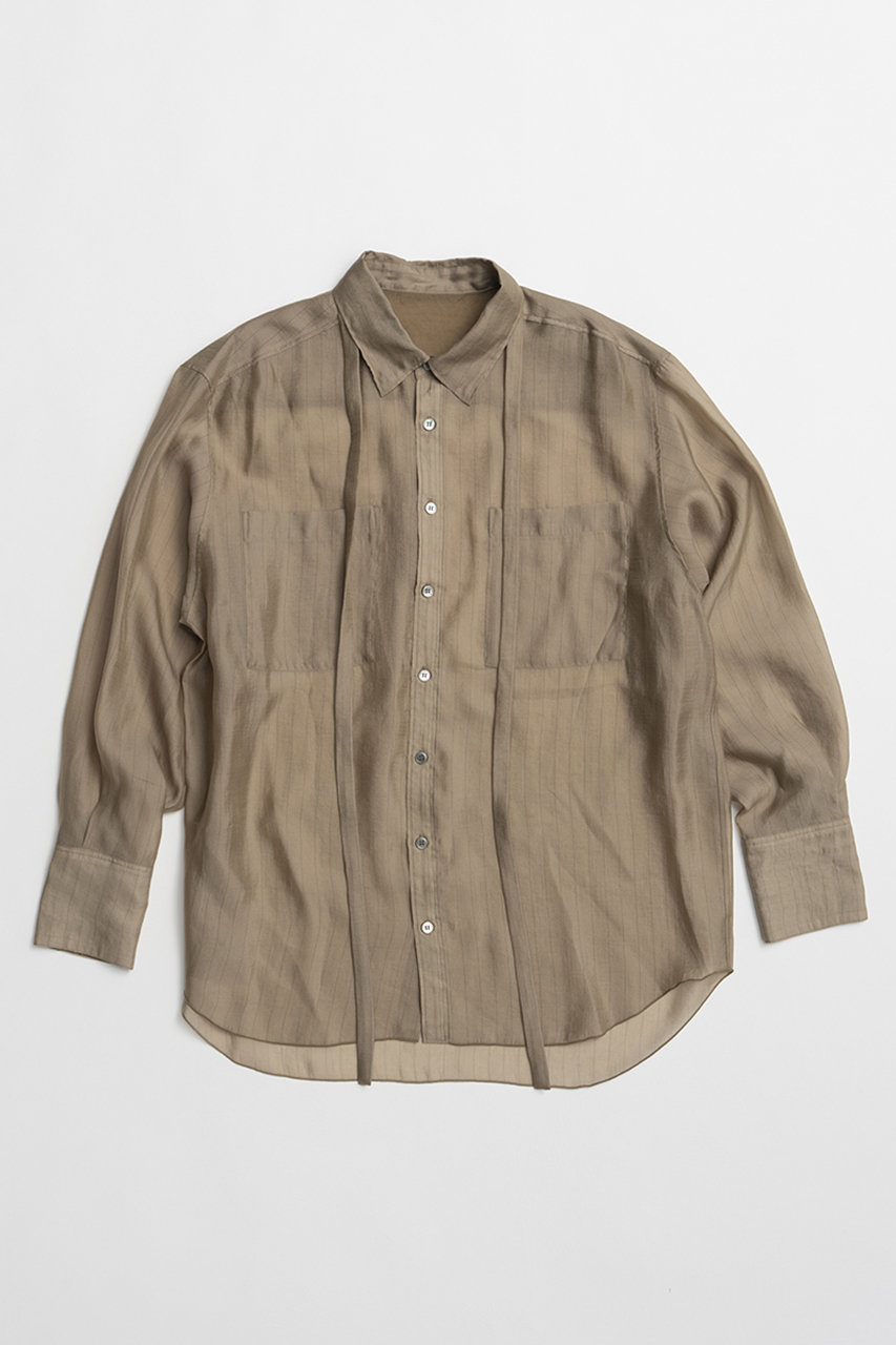 プランク プロジェクト/PRANK PROJECTの【予約販売】シアーボウタイシャツ / Sheer Bow Tie Shirt(BGE(ベージュ)/31261316110)