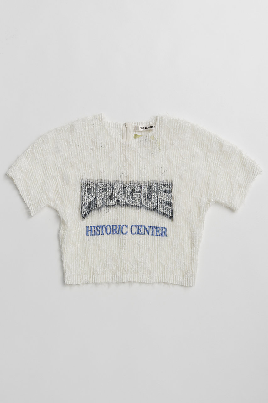 プランク プロジェクト/PRANK PROJECTの【予約販売】PRAGUE ロゴプリントTシャツ / Lace Pleats Top(WHT(ホワイト)/31261316204)