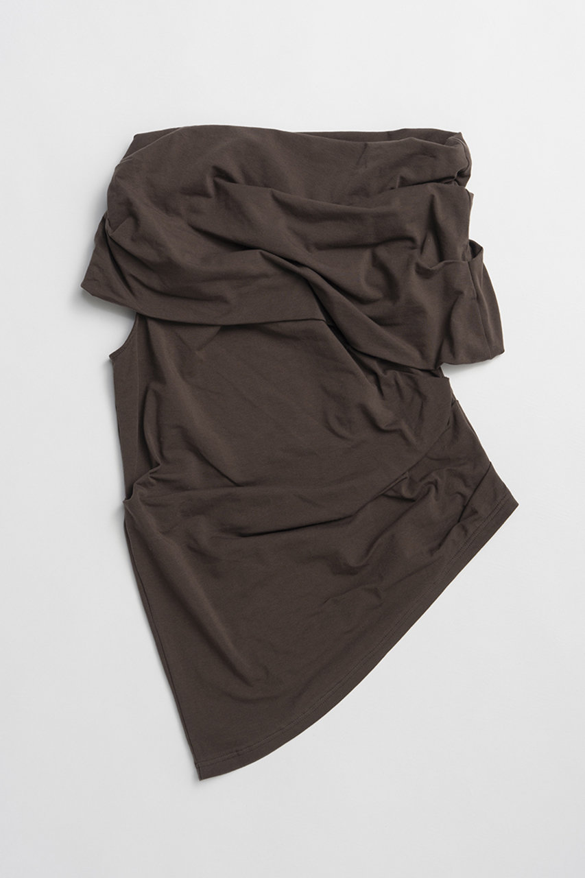 プランク プロジェクト/PRANK PROJECTのアシンメトリードレープトップ / Asymmetrical Drape Top(BRN(ブラウン)/31261415612)