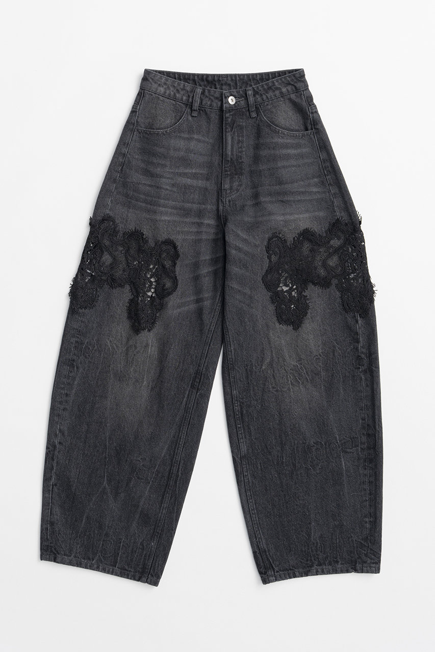 プランク プロジェクト/PRANK PROJECTの【予約販売】レースエンブロイダリーデニム / Lace Embroidery Denim(BLK(ブラック)/31261465910)