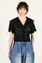 【予約販売】スカラップレースセーラーシャツ / Scallop Lace Sailor Shirt プランク プロジェクト/PRANK PROJECT BLK(ブラック)