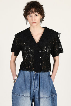 プランク プロジェクト/PRANK PROJECTの【予約販売】スカラップレースセーラーシャツ / Scallop Lace Sailor Shirt(110400/110402)