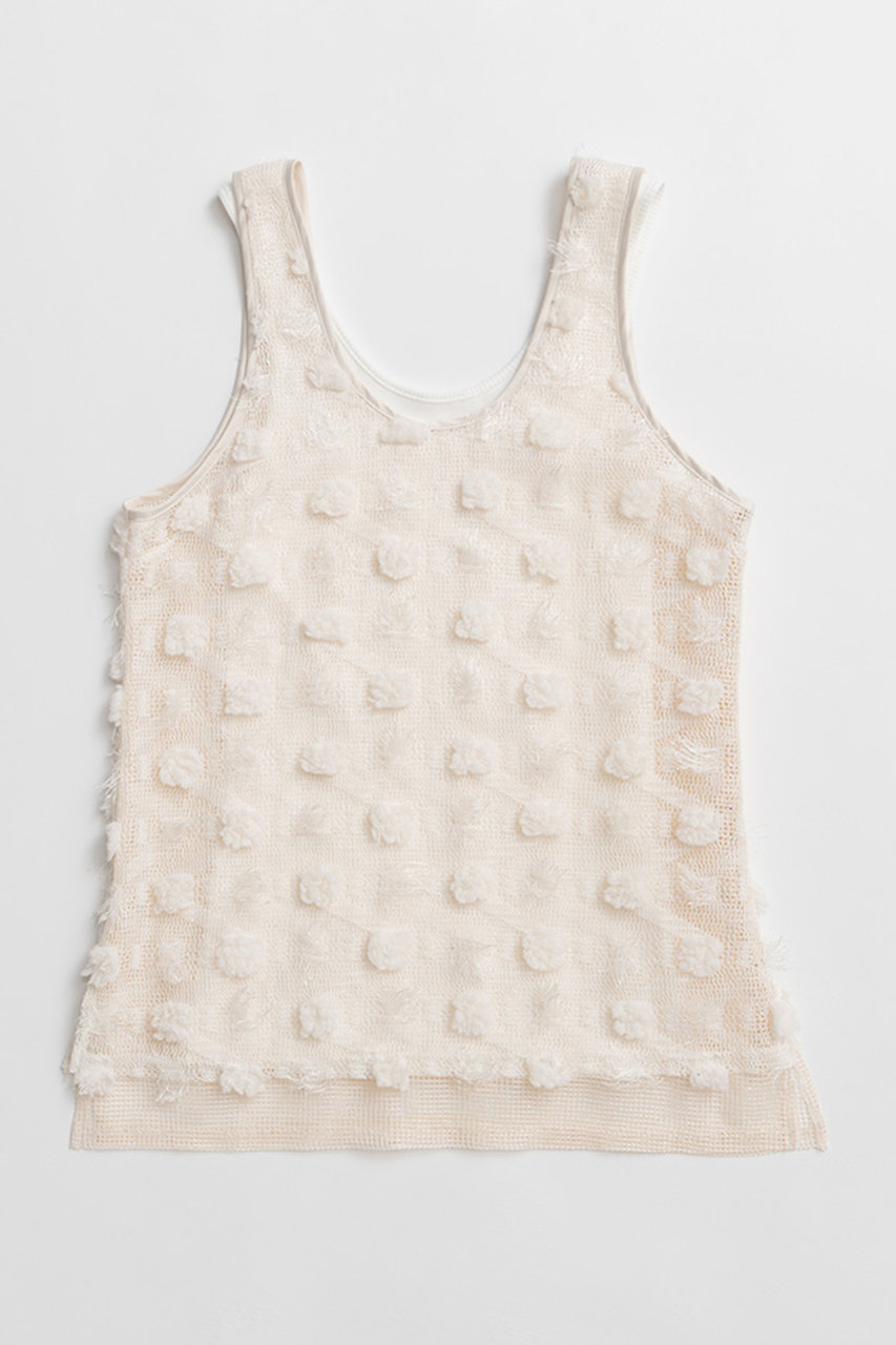 プランク プロジェクト/PRANK PROJECTの【予約販売】フラワーメッシュレイヤータンク / Flower Mesh Layer Tank(WHT(ホワイト)/31261315616)