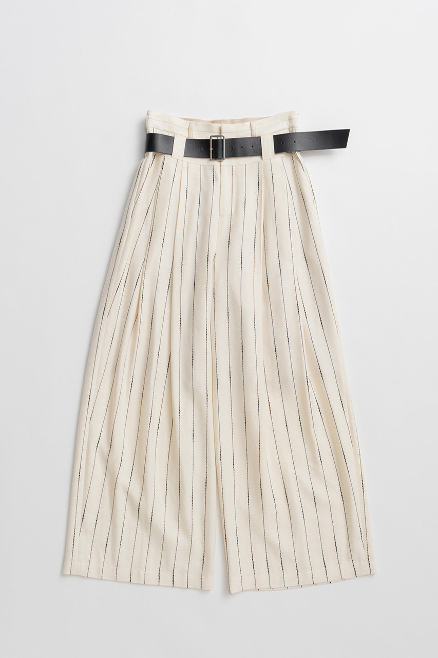 プランク プロジェクト/PRANK PROJECTの【予約販売】ダブルベルトタックワイドパンツ / Double Belt Tuck Wide Pants(WHT(ホワイト)/31261465619)