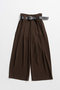 【予約販売】ダブルベルトタックワイドパンツ / Double Belt Tuck Wide Pants プランク プロジェクト/PRANK PROJECT BRN(ブラウン)