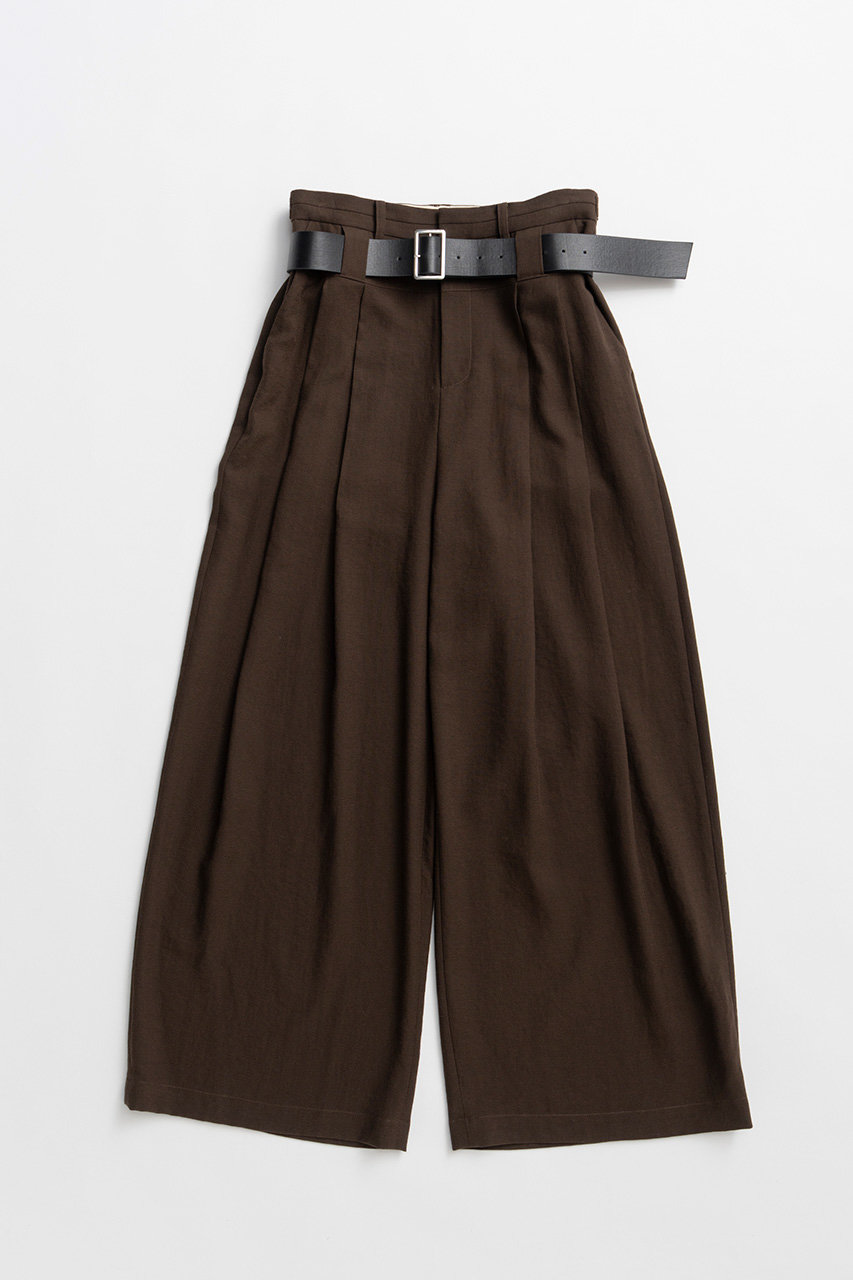 プランク プロジェクト/PRANK PROJECTの【予約販売】ダブルベルトタックワイドパンツ / Double Belt Tuck Wide Pants(BRN(ブラウン)/31261465619)