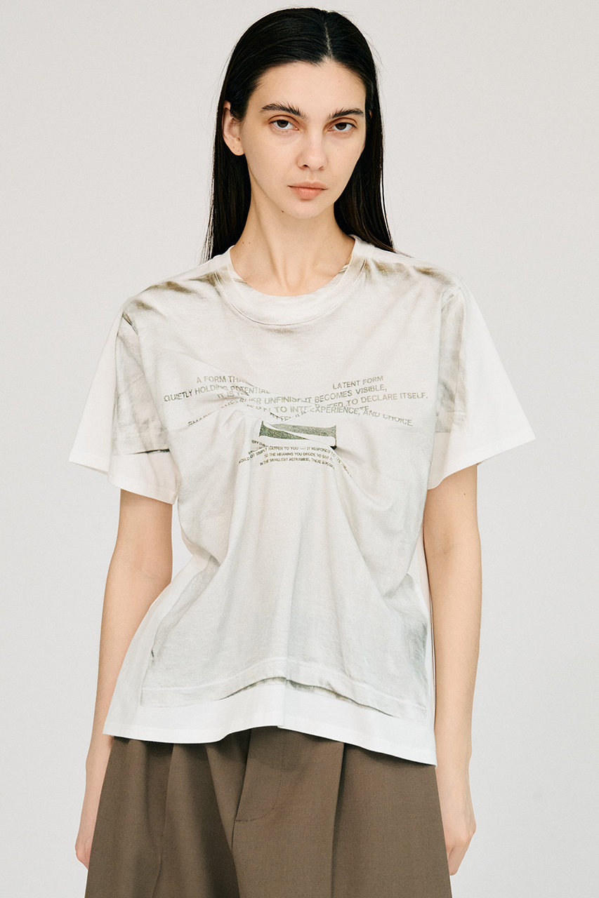 プランク プロジェクト/PRANK PROJECTの【予約販売】フェイクプリントランダムタックTEE / Fake Print Random Tack T-Shirt(WHT(ホワイト)/31261415621)