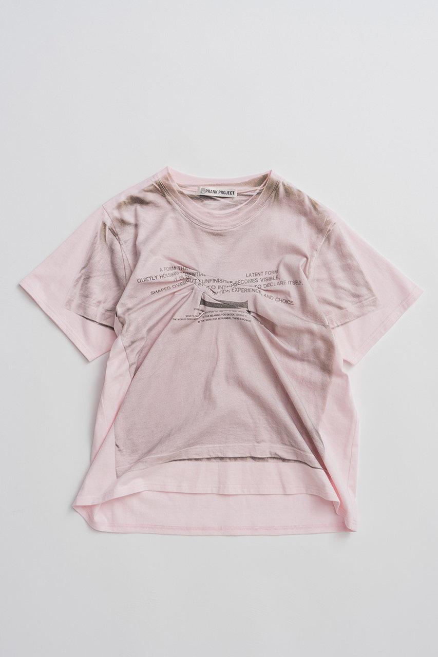 プランク プロジェクト/PRANK PROJECTの【予約販売】フェイクプリントランダムタックTEE / Fake Print Random Tack T-Shirt(PNK(ピンク)/31261415621)