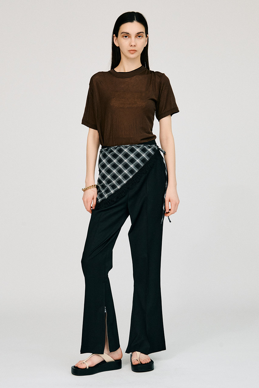 プランク プロジェクト/PRANK PROJECTの【予約販売】スーチングスリムフレアパンツ / Stitched Slim Flare Pants(BLK(ブラック)/31261465622)
