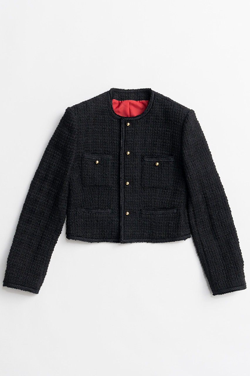 プランク プロジェクト/PRANK PROJECTの【予約販売】ツイードショートジャケット(BLK(ブラック)/31262115602)